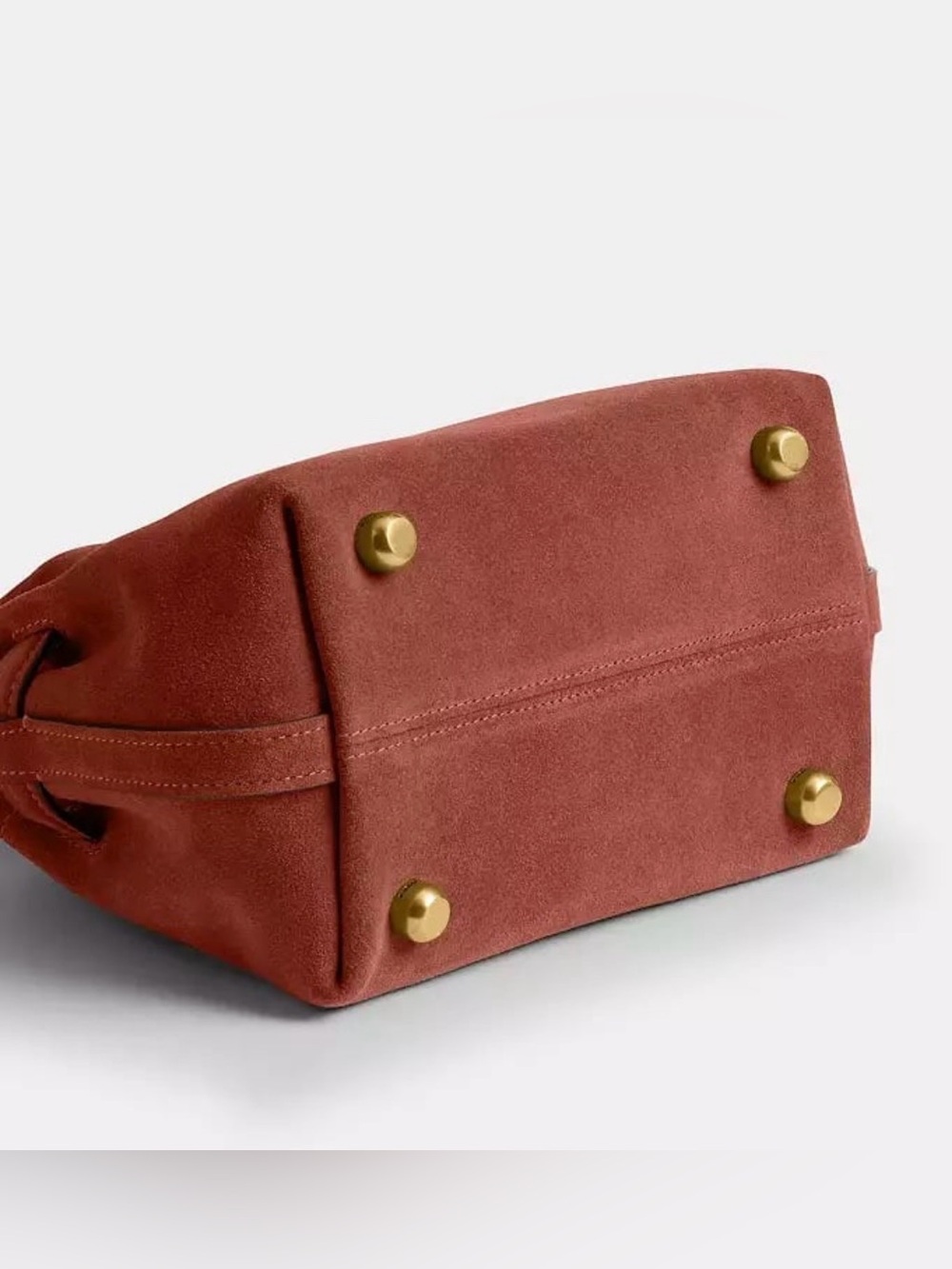 Coach Soft Empire Carryall Bag 21 in Brass/Clay Suede & Refined Calf Leather NWT - Picture 10 of 16